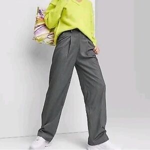 Wild Fable Gray Pin Stripe Pleated dress pants